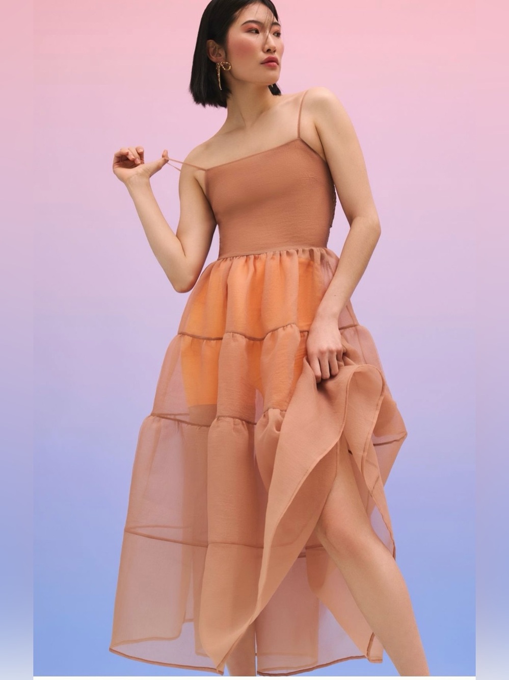 Anthropologie Dusty Rose Tiered Maxi Dress - Picture 3 of 9